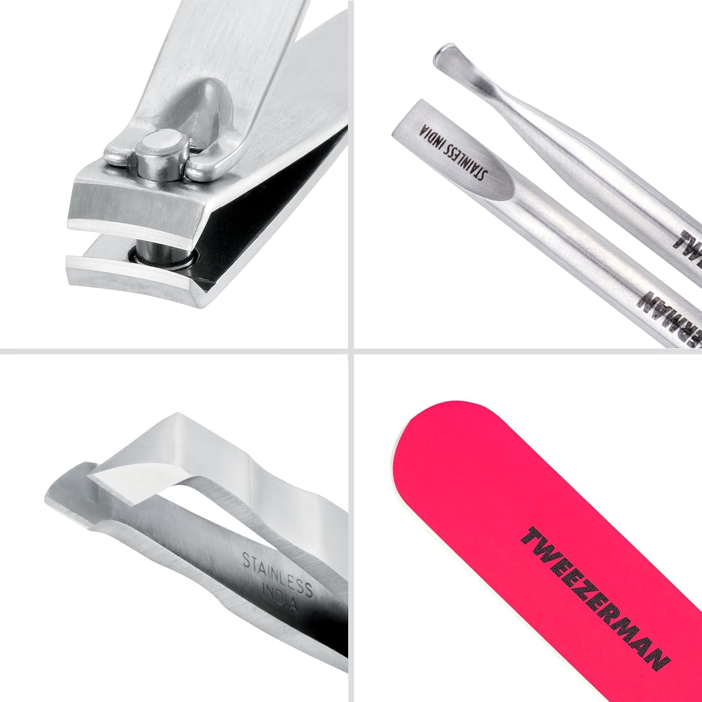 Tweezerman Mini Neon Nail Rescue Kit - Essential Tools for Perfect Nails | Compact & Stylish