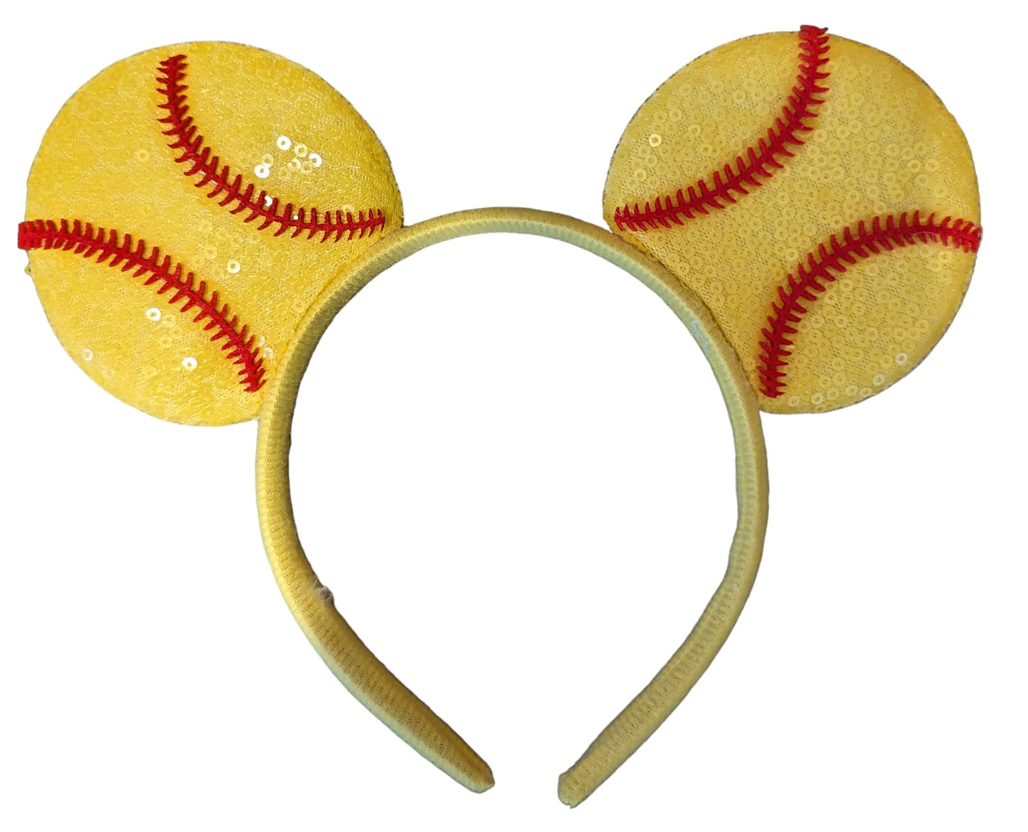 CLGIFT Mickey Minnie Headband, Black Silver Ears, DIY Minnie Ears for Boy, Bulk Sports Ears