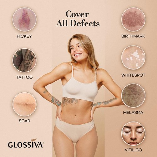 Regine Switzerland Tattoo Cover-Up Makeup - Waterproof Concealer for Dark Spots & Scars - 2x30ml, Multicolor