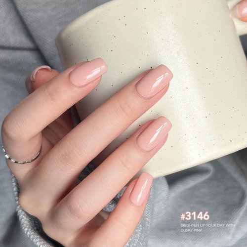 GAOY Pastel Pink Gel Nail Polish, 16ml Soak Off Gel Polish, UV Light Cure for Nail Art DIY Manicure at Home, 3146 Dusky Pink