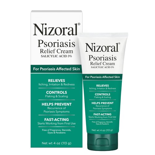 Nizoral Psoriasis Relief Cream- Relieves Itching, Irritation & Redness and Controls Flaking and Scaling with Maximum Strength Medicine (Salicylic Acid 3%), 4 Fl Oz