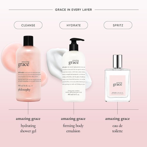 Philosophy Amazing Grace Hydrating Bath & Shower Gel - Soothes & Comforts Dry Skin - Vegan Formula