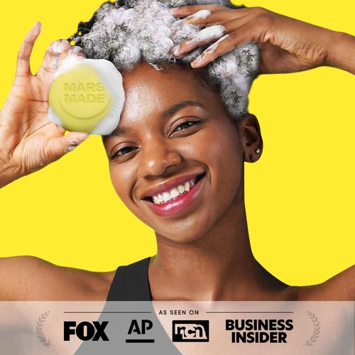 MARS MADE Beer Yeast Shampoo Bar 2.0 - Hydrating Natural Hair Soap for Volume & Scalp Nourishment | 120g (4.23oz)