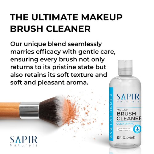 Bare Essentials Premium Makeup Brush Cleaner Liquid - 10 oz | Ultimate Solution for Cosmetic Brushes
