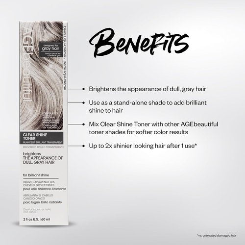 AGE Beautiful Demi Liqui-Creme 5-Minute Express Toner - Blend & Enhance Gray Hair | Ammonia Free for Shine & Custom Shades