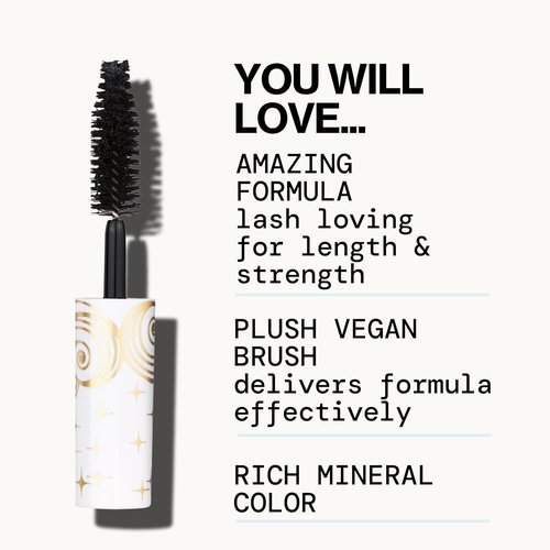Pacifica Mini Stellar Gaze Mascara - Supernova Black | Travel-Friendly, Vegan, Length & Strength Formula