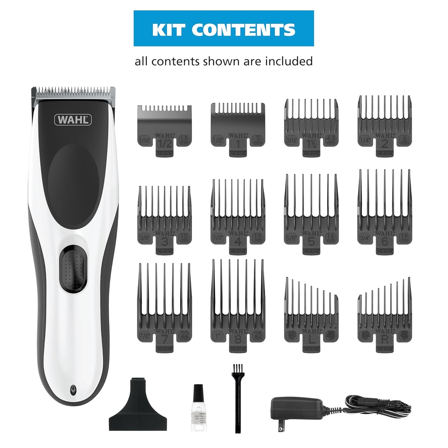 Wahl Clippers | Cordless Rechargeable Hair Clippers for Men with Precision Blades - Model 3028835