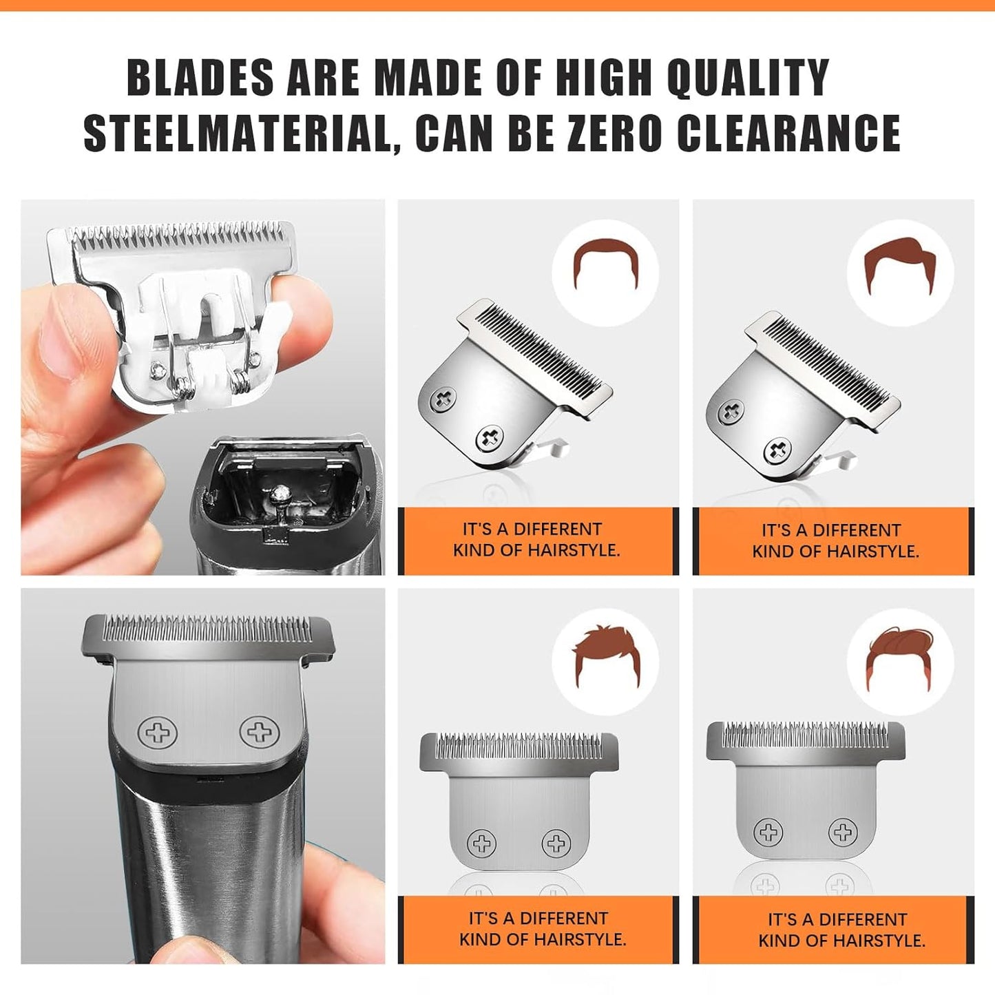 Wahl T-Blade Replacement Blades - 40mm Detachable Stainless Steel for Trimmers 9864/9864SS/9686/9818A/9854L