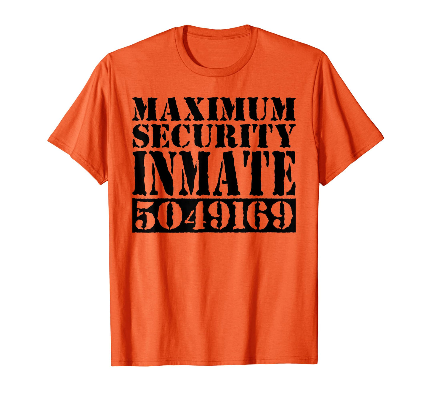 Maximum Security Inmate Funny Halloween Costume Party T-Shirt