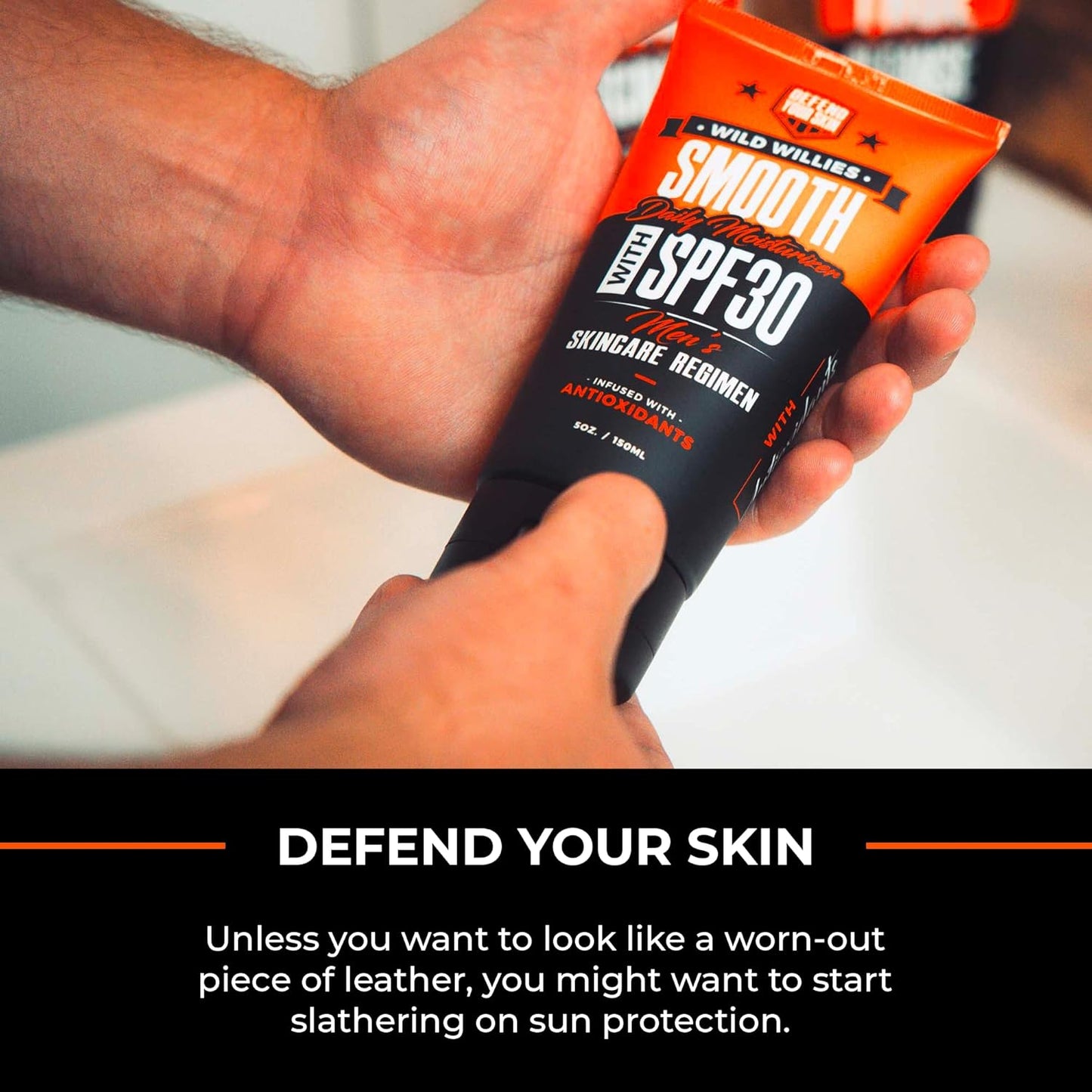 Wild Willies Men's Daily Facial Moisturizer SPF 30 - Antioxidant-Rich Lightweight Lotion for All Skin Types