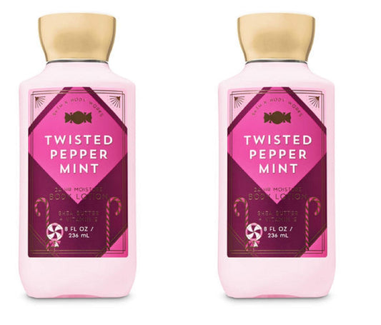 Bath & Body Works Twisted Peppermint Body Lotion Set of 2