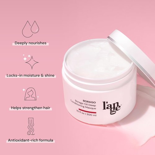 L'ANGE HAIR Borago Deep Conditioning Hair Mask - Moisturizing Treatment for Damaged Hair | 10 oz