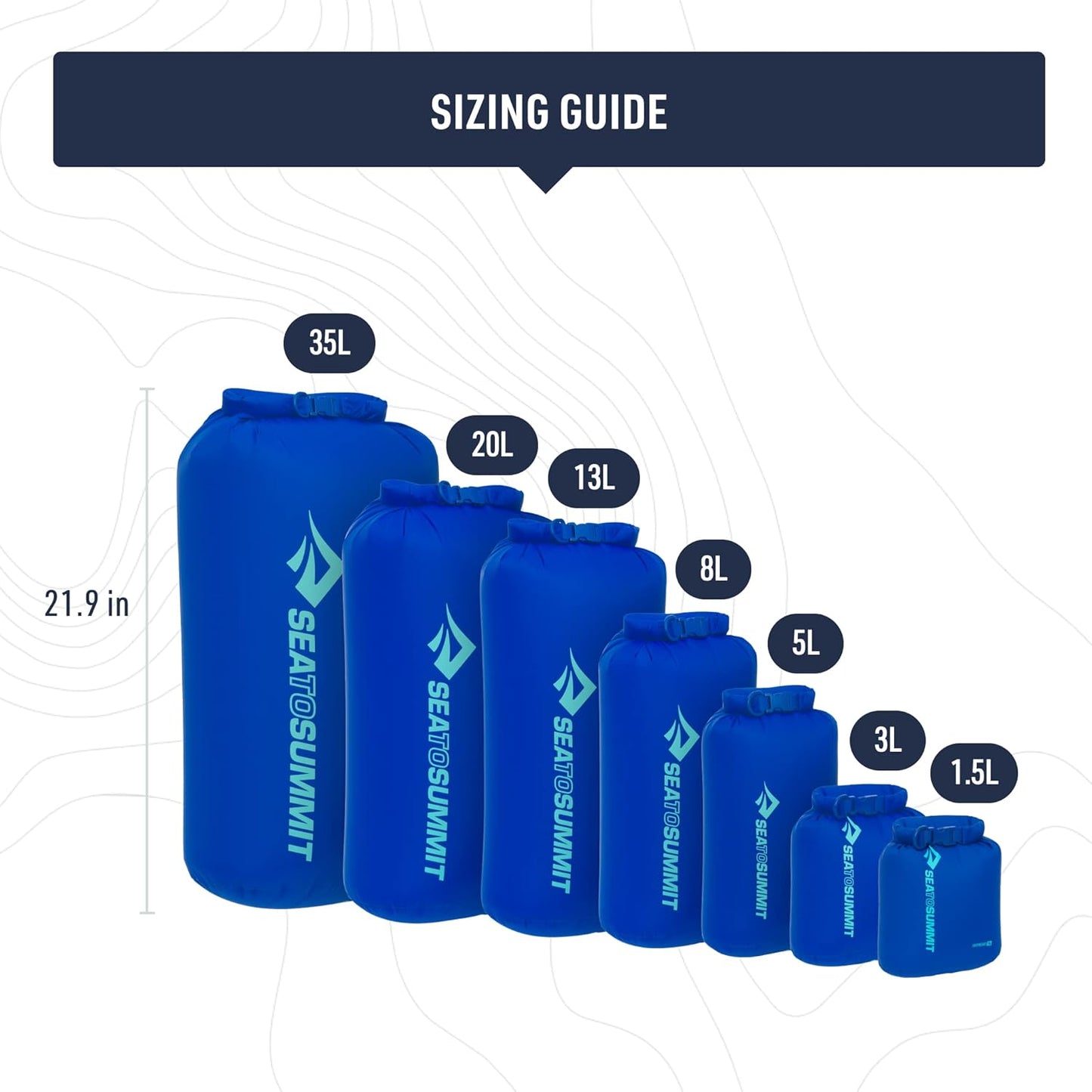 Sea to Summit Lightweight Dry Bag - Versatile Waterproof Storage Solution | Multiple Sizes Available