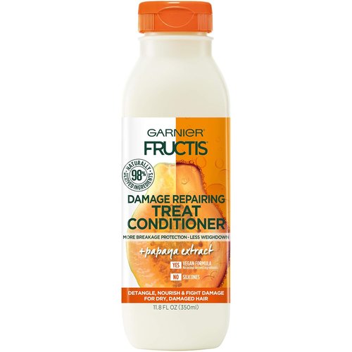 Garnier Fructis Damage Repairing Conditioner - Nourish Dry, Damaged Hair with 98% Natural Ingredients | Papaya, 11.8 Fl Oz