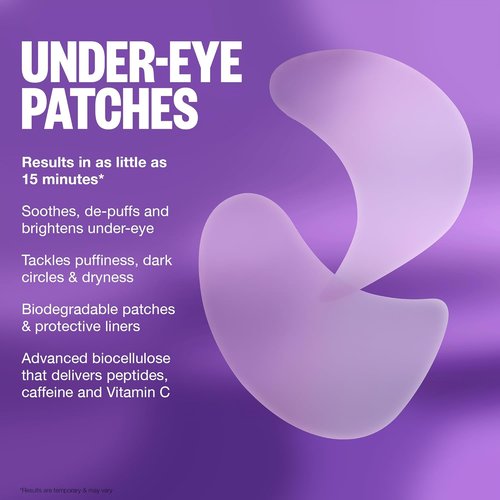 Peace Out Puffy Eyes Under Eye Patches - Biocellulose Mask with Caffeine & Niacinamide (6 Pairs)