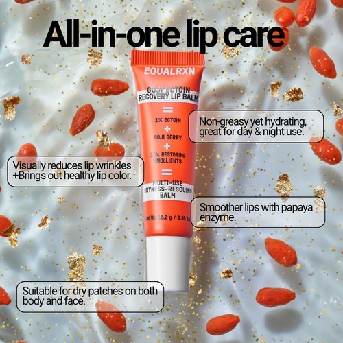 Goji Ectoin Recovery Lip Balm - Hydrating Formula with Papaya Enzyme for Dry, Chapped Lips