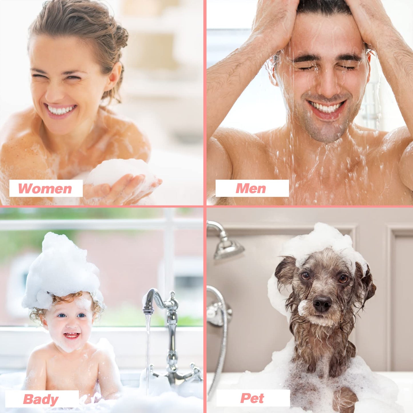 YEALIFE Silicone Body Scrubber, Gentle Exfoliating Scrub Brush with 22mm Soft Bristles, Deep Cleansing & Scalp Massage, Non-Slip Ergonomic Design, Fast Drying, Travel-Friendly for Shower Bath