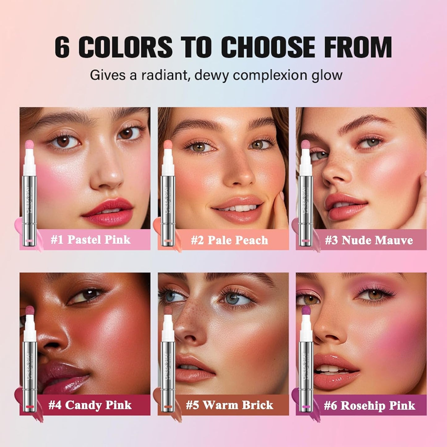 Skiennix Liquid Blush - High Pigment Buildable Cream for Radiant Cheeks | Natural Dewy Finish (#3 Nude Mauve, 1 PC)