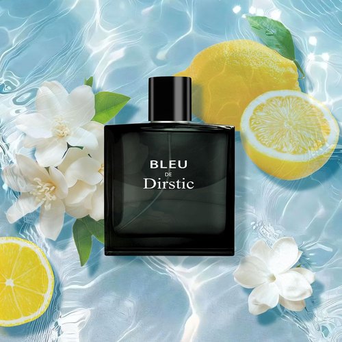 Dirstic Blue De For Men Perfume - Woody Aromatic Eau De Toilette | Long-Lasting Masculine Scent, 3.4 Fl Oz