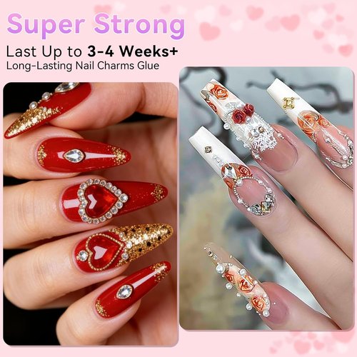 Makartt Rhinestone Nail Glue - Super Strong Gel for Charms & 3D Art | 30ML UV Cured for Salon & DIY