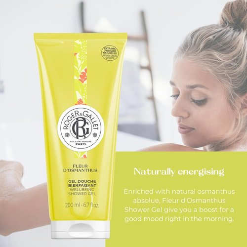 Roger & Gallet Body Wash & Shower Gel for Women - Fleur D'Osmanthus, 6.6 Oz | Luxurious Hydration