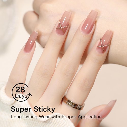 Creaglam Solid Gel Nail Tips: Semi Solid Soft Nail Glue for Press Super Strong Fake Nail Glue Acrylic Nails Polygel - 20g Clear Nail for Art Salon Long Lasting Builder UV Lamp Curing Needed