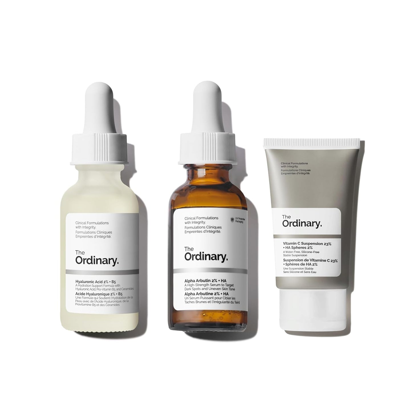 The Ordinary Dark Spot Collection | Skin Care Bundle with Vitamin C, Alpha Arbutin & Hyaluronic Acid - 3 x 1 Fl Oz