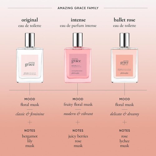 Philosophy Amazing Grace Ballet Rose - Dreamy Floral Women's Perfume with Rose, Lychee & Musk Notes