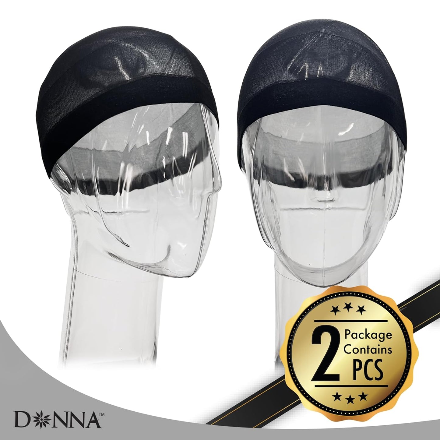 DONNA STOCKING WIG CAPS FOR WOMEN HAIR CAP, WIG HEAD, HAIR NET 2pcs 3PACK