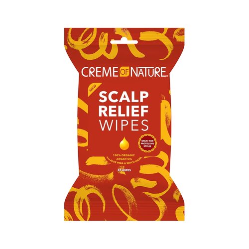 Creme of Nature Argan Oil Scalp Relief Wipes - Moisturizing Cleanser for Dry Scalp | 20 Count