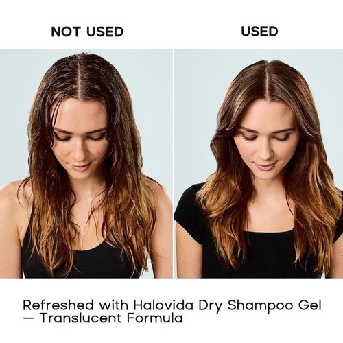 HALOVIDA Leave-In Dry Shampoo Gel - Instant Oil Absorption & Volume, Light Texture, 2.82 oz