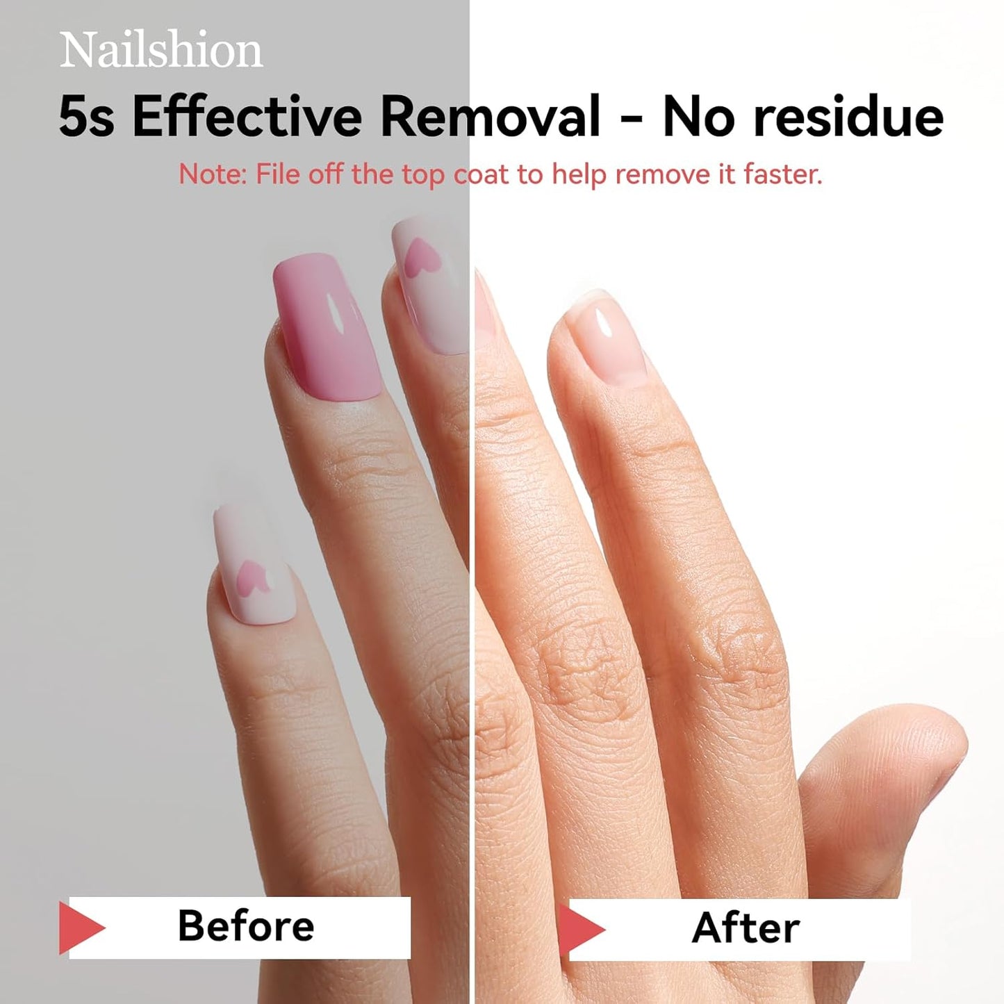 VE Nail Polish Remover Pads - 140 Non-Acetone Wipes | Quick 3-5s Removal | Moisturizing Watermelon Scent