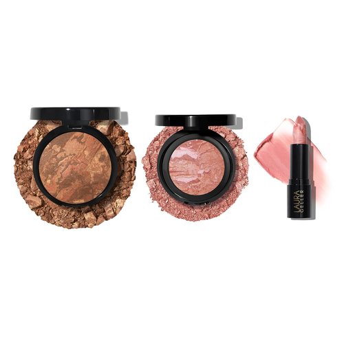 Laura Geller New York Marble Magic Kit - Baked Balance-n-Brighten Foundation & Blush Duo + Lipstick Set
