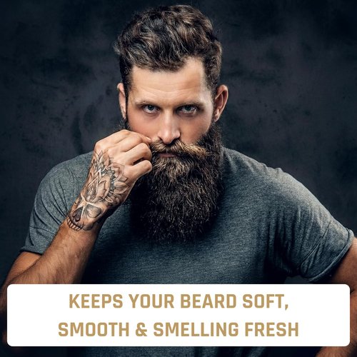 Derm Dude Beard Balm - Conditioning Formula with Natural Oils for Growth & Softness - Cedar & Citrus, 2oz