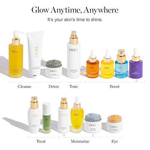 Ogee Jojoba Glow Face Oil - Organic Moisturizing Treatment Oil for Radiant Skin (30ml)