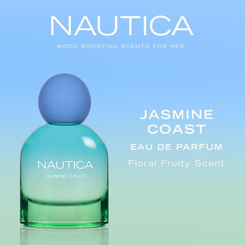Nautica Jasmine Coast Eau De Parfum - Long-Lasting Women's Fragrance | 1.6 Fl Oz, Vegan Formula