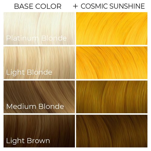 ARCTIC FOX Vegan and Cruelty-Free Semi-Permanent Hair Color Dye (8 Fl Oz, COSMIC SUNSHINE)