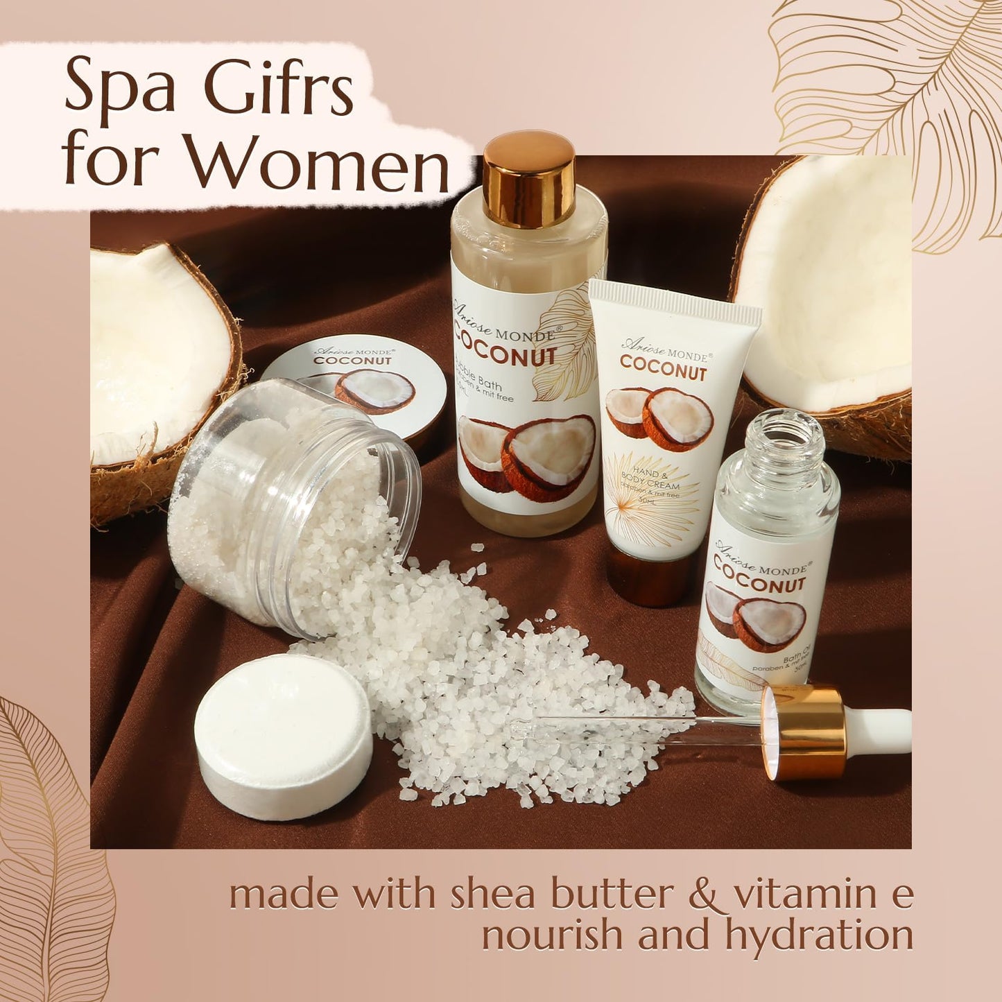 Birthday Gift Box for Women, Spa Tumbler Gifts Get For Her, Spa Gift Basket Care Package of Coffee Mug, Bubble Bath, Hand Cream, Bath Oil, Bath Salt,Shower Steamer, Unique Thank You Gifts