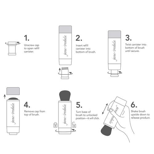 Jane Iredale Powder-Me SPF 30 Dry Sunscreen - Broad Spectrum Brush-On Protection for Face, Body & Scalp - Refillable, Vegan, Cruelty-Free