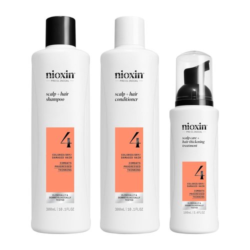 Nioxin Scalp + Hair Thickening System Kits - Boost Density for Natural, Colored & Damaged Hair | 3-Month Supply with Niacinamide & Biotin