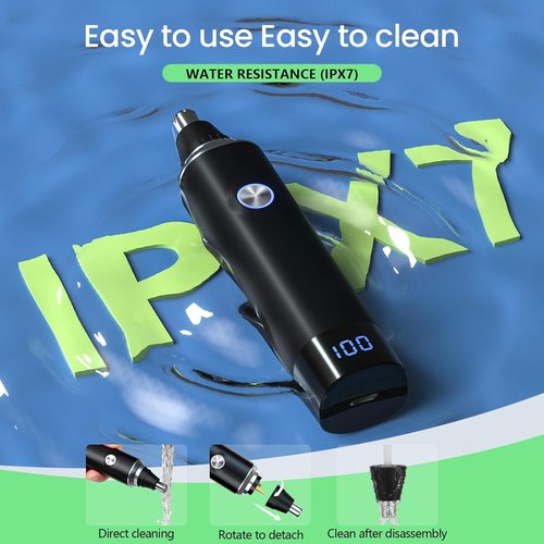 Ear and Nose Hair Trimmer for Men Women, 2026 Professional Painless USB Rechargeable Eyebrow & Facial Hair Trimmer, 13,000 RPM Precision Tool with Powerful Motor and Dual-Edge Blades, IPX7 Waterproof