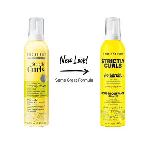 Marc Anthony Curl Enhancing Styling Foam - Extra Hold Mousse with Vitamin E & Silk Proteins | Anti-Frizz | Pack of 2