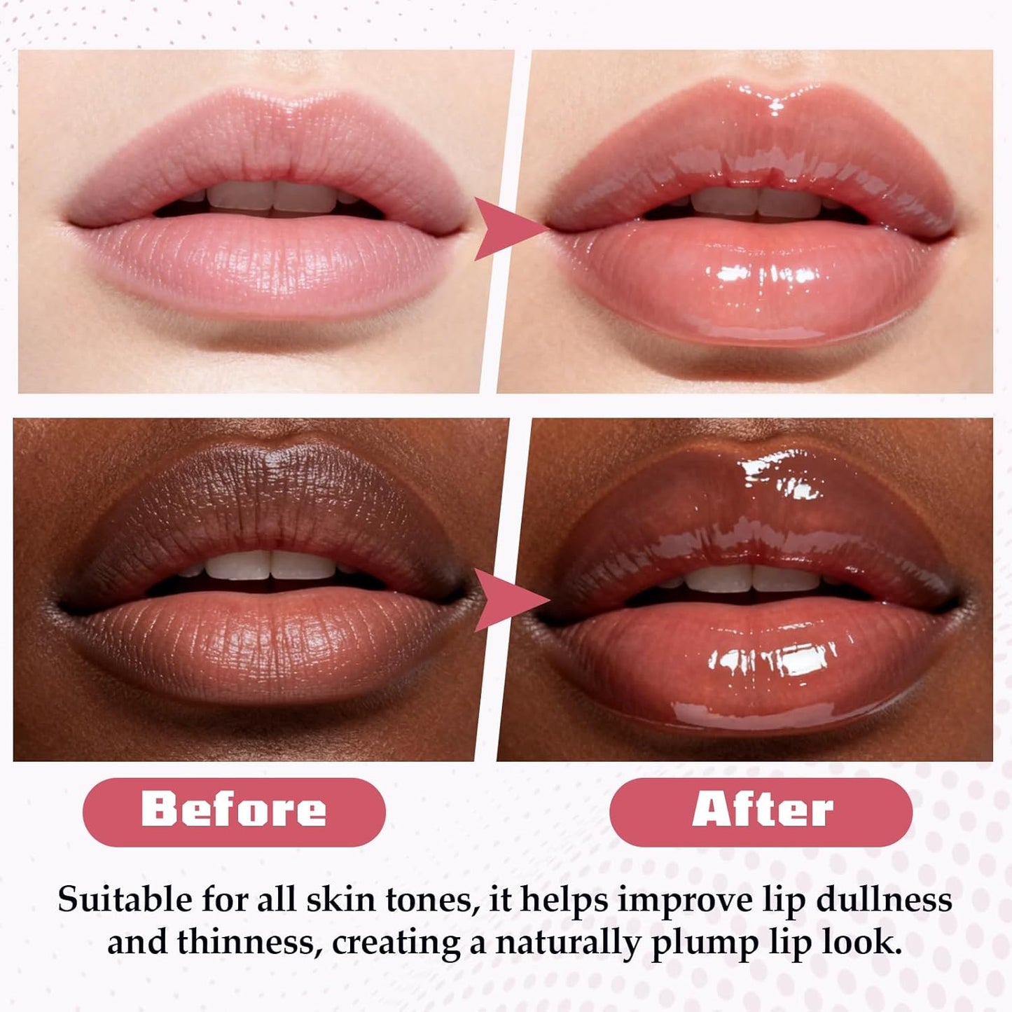 Skiennix Lip Plumper Oil - Long-Lasting Hydration & Instant Volume for Dry, Dark Lips | 2PCS