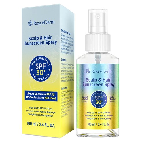 Scalp Sunscreen Spray SPF 30+ by [Brand Name] - UV Protection, 80-Min Water-Resistant, Non-Greasy - 100ml