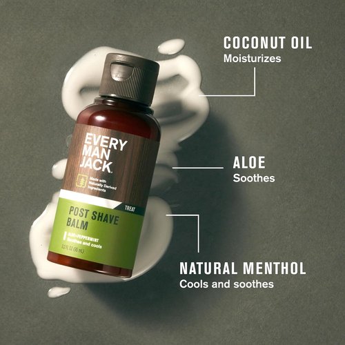 Every Man Jack Post Shave Balm - Calms Irritation & Hydrates Skin - Naturally Derived Ingredients - 3.2oz | 2 Pack