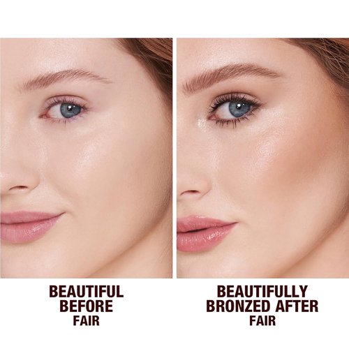 Charlotte Tilbury Beautiful Skin Bronzer - Hydrating Hyaluronic Acid & Pro Vitamin D3 for Sun-Kissed Glow | 16-Hour Wear, Sweat & Humidity Proof
