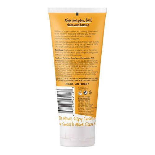 Marc Anthony Nourishing Curl Defining Cream - Hydrating Styling Cream for Extra Dry Hair, Coconut & Shea - Flexible Hold & Frizz Control