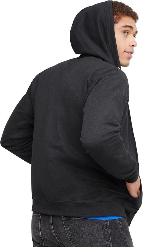 Hanes Men's Zip-Up Hoodie - EcoSmart Fleece Full-Zip Sweatshirt for Ultimate Comfort
