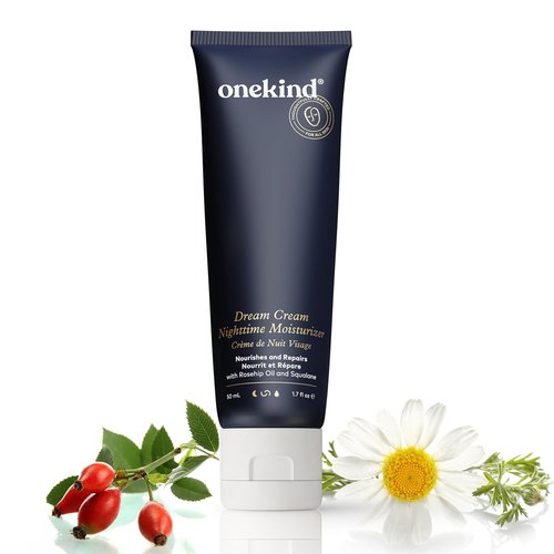 Onekind Night Moisturizer - Hydrating Dream Cream for Anti-Aging with Squalane & Rosehip - 1.7 oz