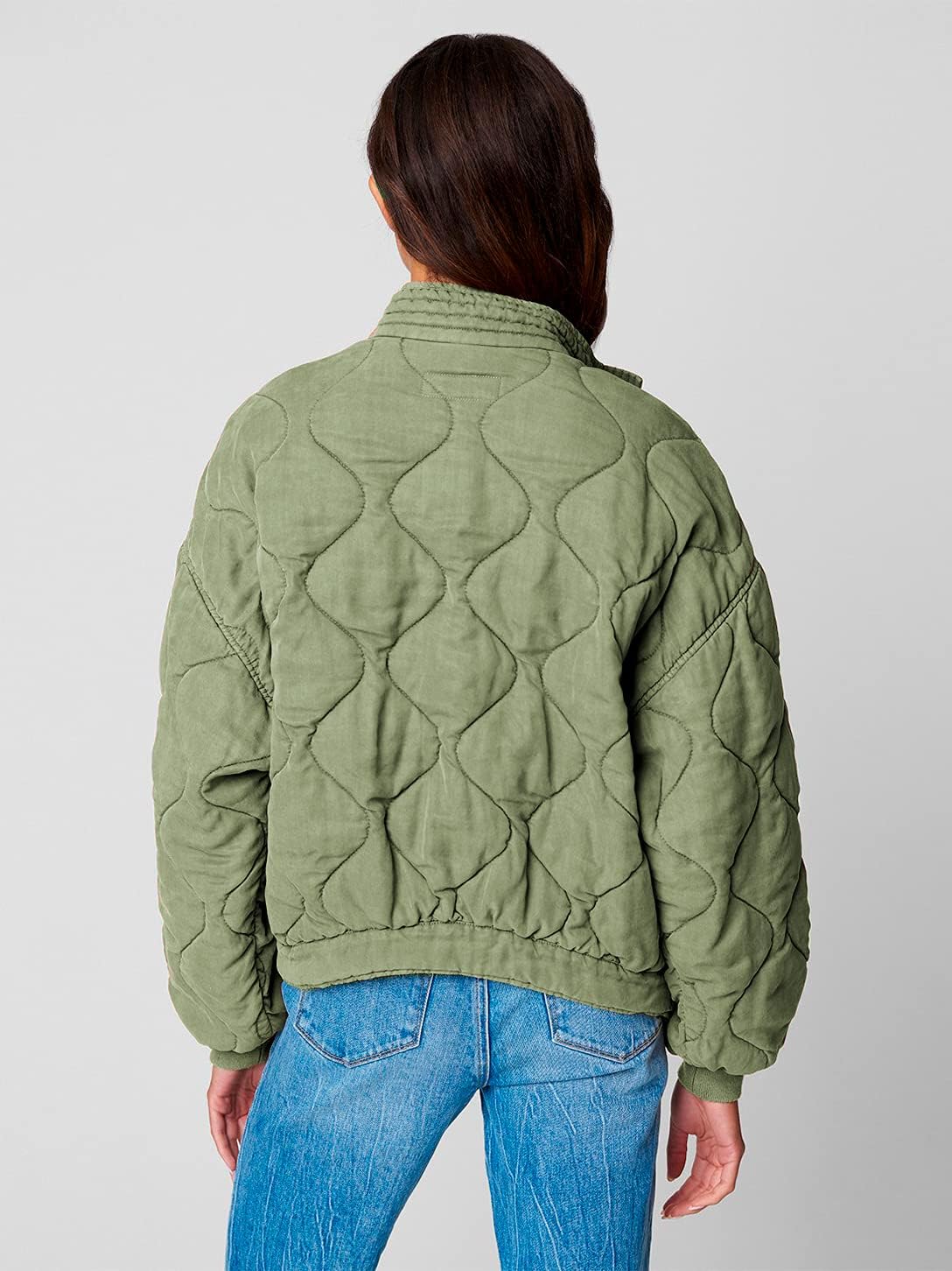 [BLANKNYC] Women's Tencel Quilted Jacket - Luxurious Drop Shoulder Design for Ultimate Comfort
